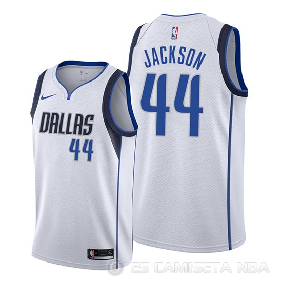 Camiseta Justin Jackson #44 Dallas Mavericks Association Blanco - Haga un click en la imagen para cerrar
